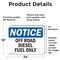 Signmission Off Road Diesel Fuel Only OSHA Notice Sign, Vinyl Decal, 24in W x 18in L, 2PK OS-2PACK-NS-D-1824-L-16929 - alternate 6